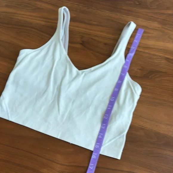 Lululemon Align Cropped Tank Top Pale Yellow With Built in Bra Size 8 - Picture 5 of 5